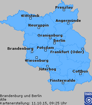 Unwetter Warnkarte / Kreis M&auml;rk.-Oderland